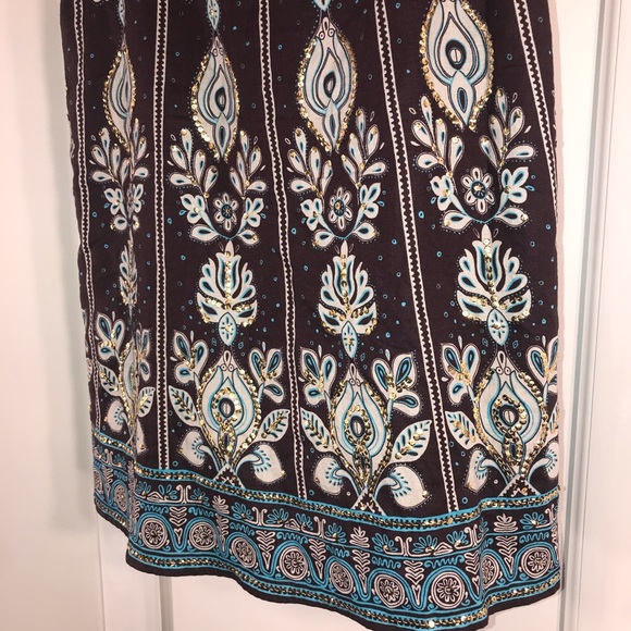 Linen Sequin Skirt by Carol Little - Picture 6 of 12